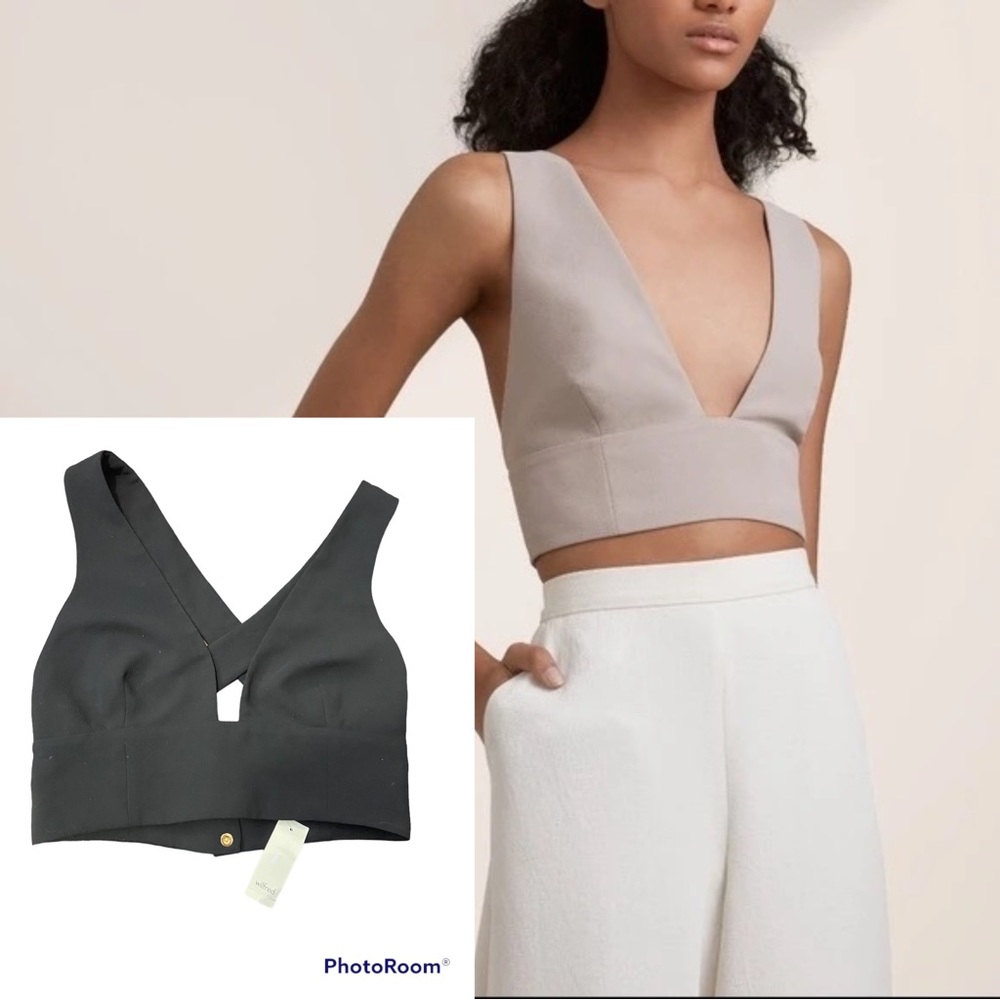 NWT Aritzia Wilfred Gerland Top black US 2